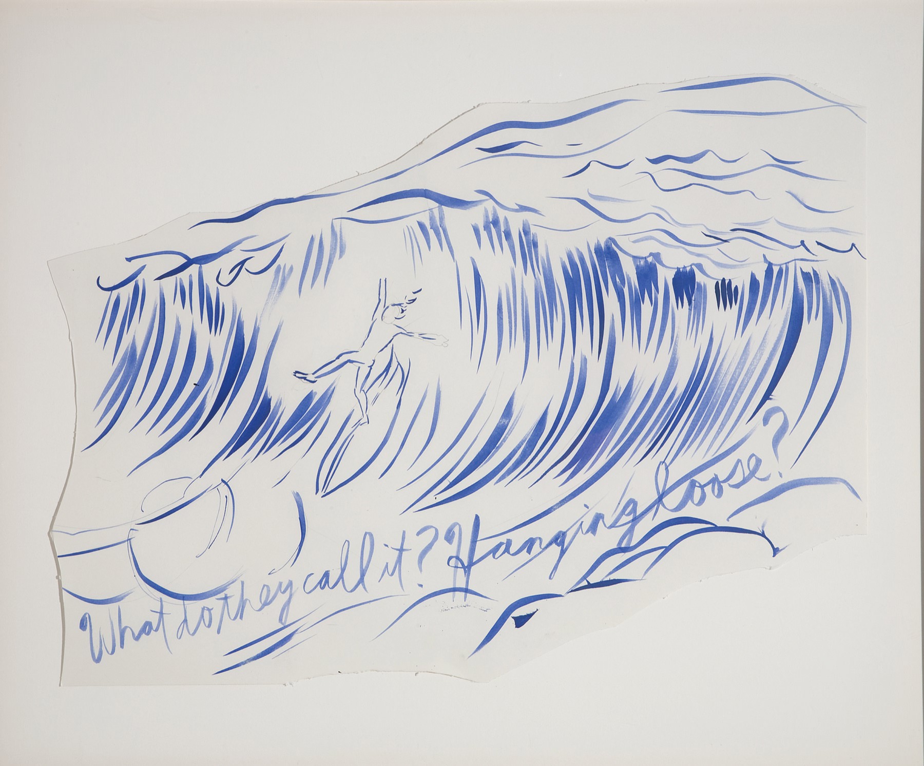 Raymond Pettibon, Untitled (Why do they call it hanging ten?), 2003 Image of Raymond Pettibon, Untitled (Why do they call it hanging ten?), 2003