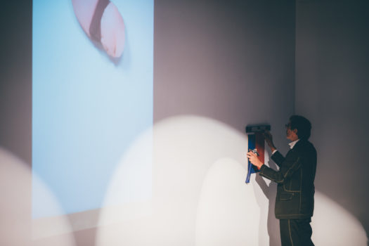 Richard Tuttle installs work during ICA Speaks, ICA Miami