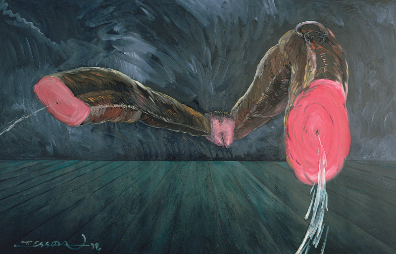 Tomás Esson, 1992, "In the Attic II", Oil on canvas.