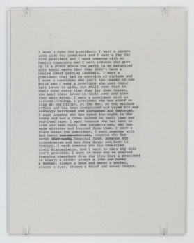 Zoe Leonard, I want a president, 1992 2018 Zoe Leonard, I want a president, 1992 2018