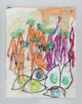 Purvis Young, Man with the eye, 1975 / Untitled, 1975 Purvis Young, Man with the eye, 1975 / Untitled, 1975