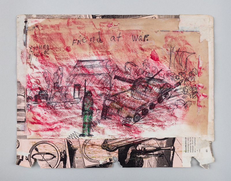Purvis Young, War, 1969 / He doing it., 1972 Purvis Young, War, 1969 / He doing it., 1972