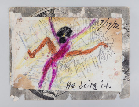Purvis Young, War, 1969 / He doing it., 1972 Purvis Young, War, 1969 / He doing it., 1972