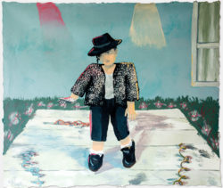 Manuel Solano, Manuel (from the series "Pose"), 2018. Acrylic on canvas. Collection of Institute of Contemporary Art, Miami. Gift of Javier Peres.